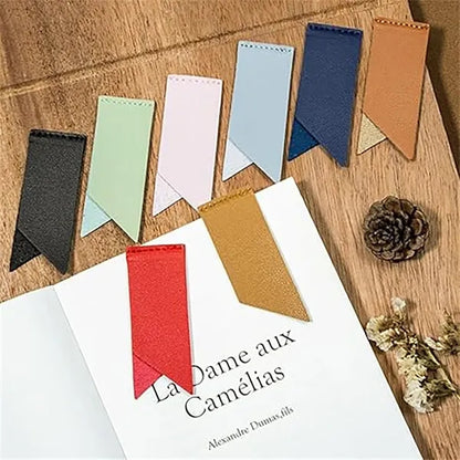 Handmade Leather Bookmark Corner Marker Clip Read Sign