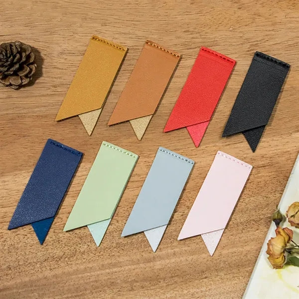 Handmade Leather Bookmark Corner Marker Clip Read Sign