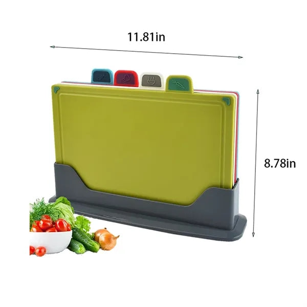 4pcs bpa-free non toxic chopping mat kitchen cutting board