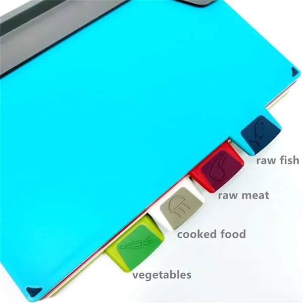 4pcs bpa-free non toxic chopping mat kitchen cutting board
