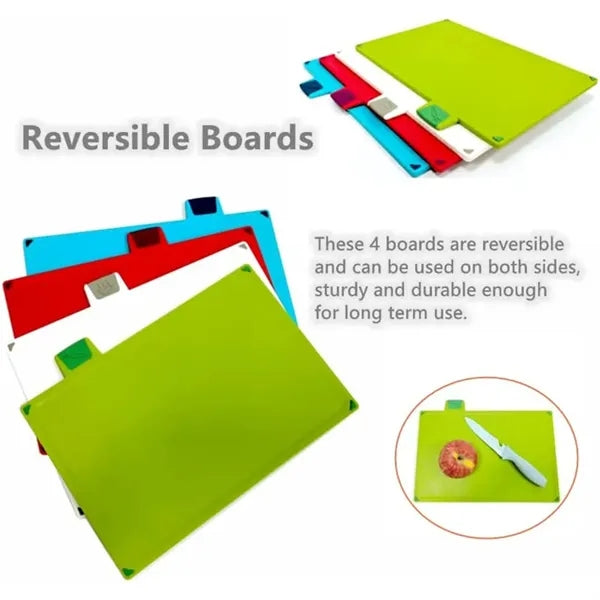 4pcs bpa-free non toxic chopping mat kitchen cutting board