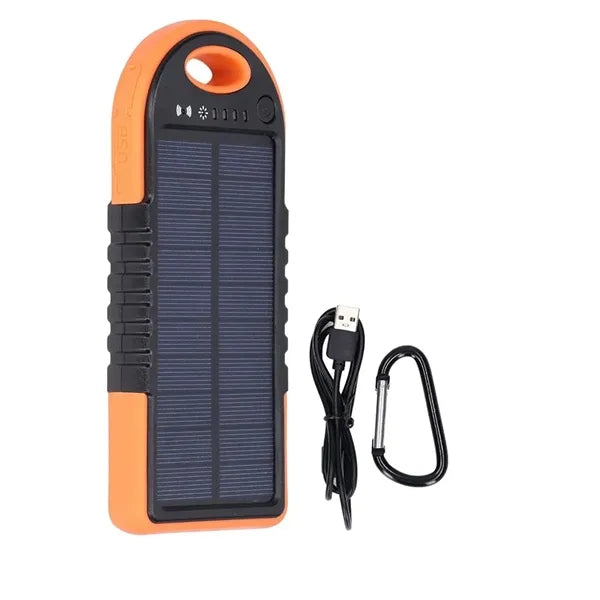 W/ Hiking Hook Wireless Solar Unlimited Charging Power Bank