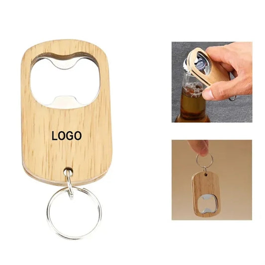 Creative Wooden Bottle Opener Keychain