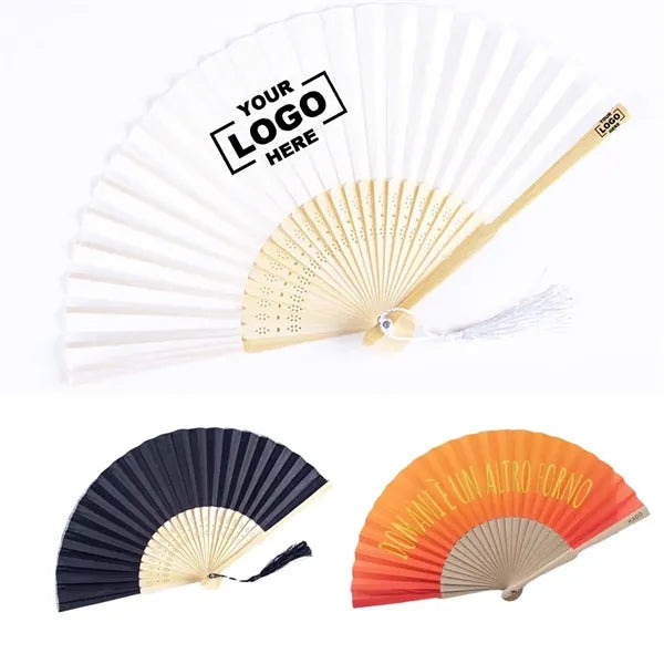 Fabric Bamboo Hand Fan