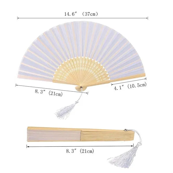 Fabric Bamboo Hand Fan