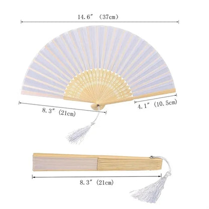 Fabric Bamboo Hand Fan