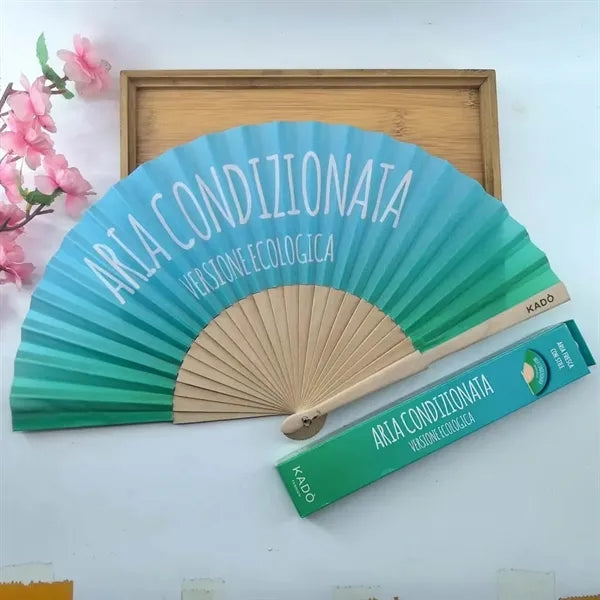 Fabric Bamboo Hand Fan