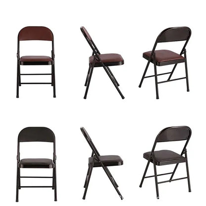 Furniture Padded Faux Leather Metal Desk Chair