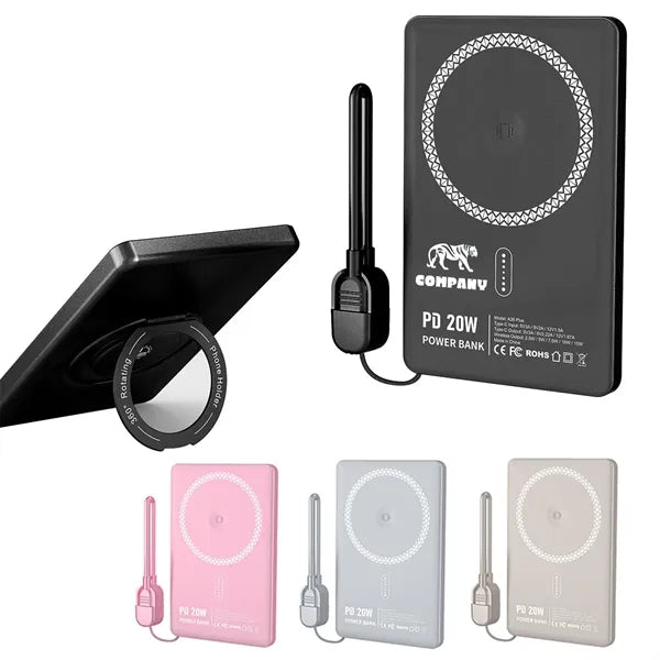 5000mAh Magnetic Portable Charger Power Bank with Stand
