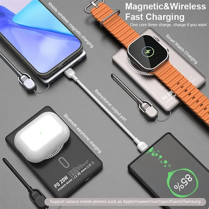 5000mAh Magnetic Portable Charger Power Bank with Stand