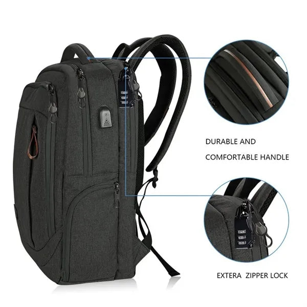 15.6" Laptop Backpack with USB Charging Port