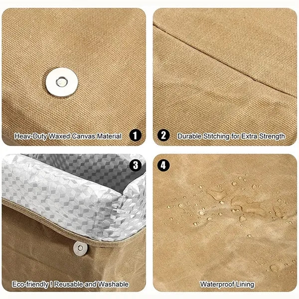 Waxed Canvas Lunch Bag