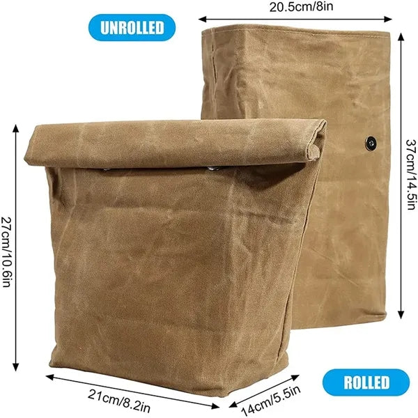Waxed Canvas Lunch Bag