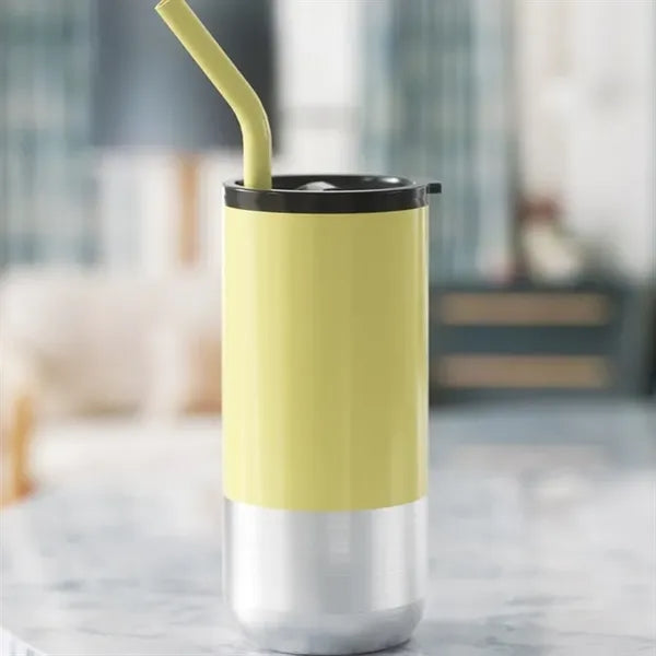Stainless Steel Tumbler with Straw