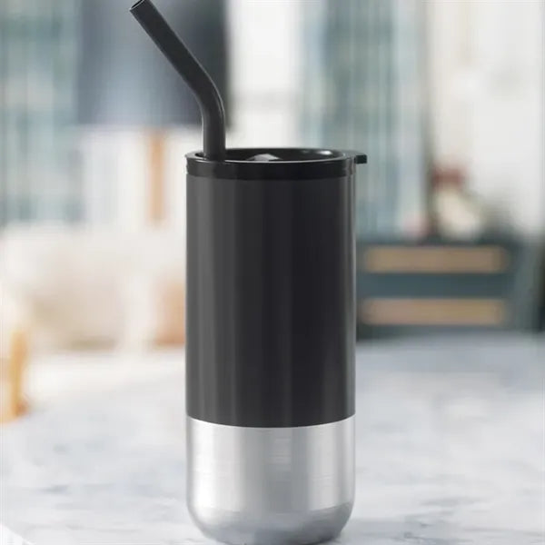 Stainless Steel Tumbler with Straw