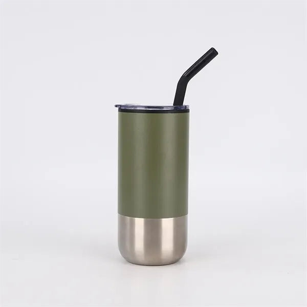 Stainless Steel Tumbler with Straw