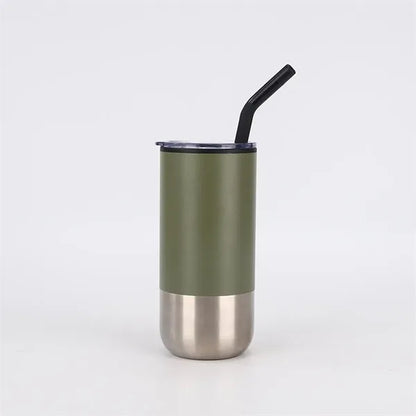 Stainless Steel Tumbler with Straw