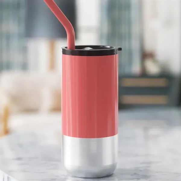 Stainless Steel Tumbler with Straw