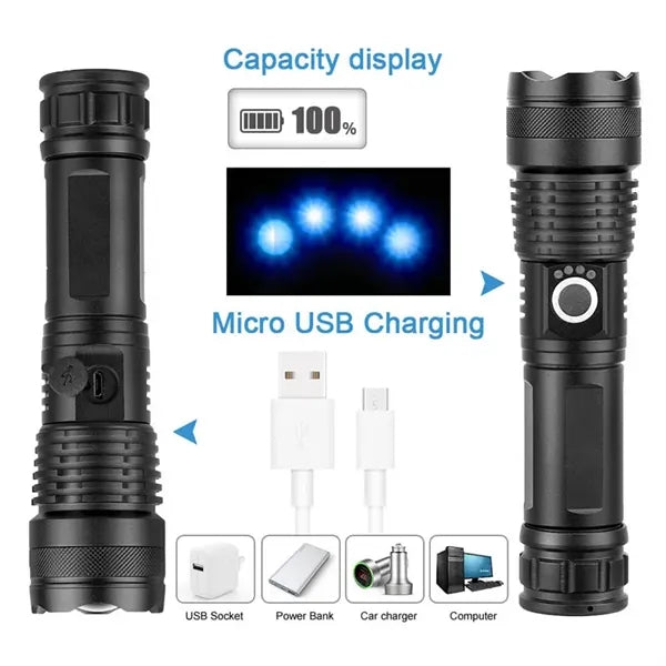 Rechargeble Super Bright LED Flashlight