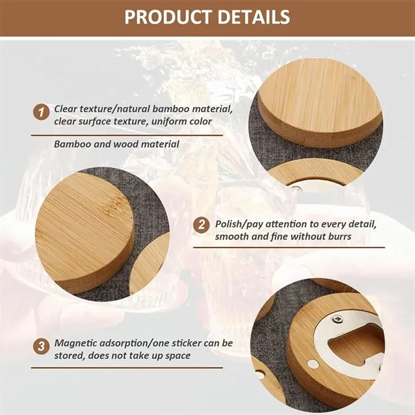 Wood Fridge Magnets Bottle Opener