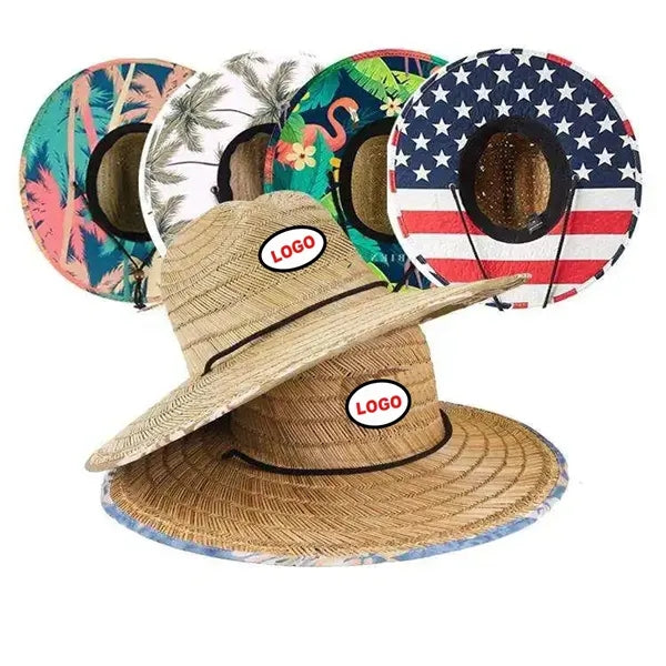 Customizable Straw Hat  Full Color Underbrim & Patch