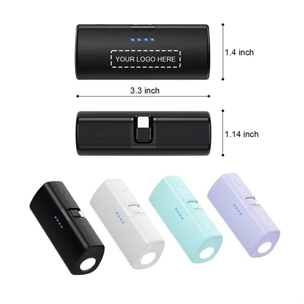 5000 mAh Sidekick Power Bank With Flashlight