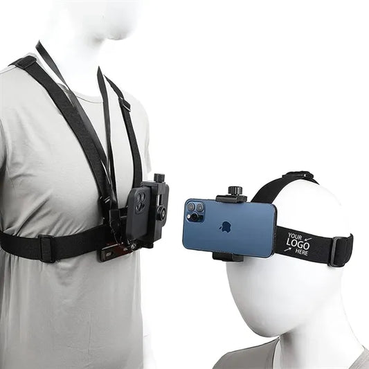 Mobile Phone Chest Harness Mount Head Strap Holder for VLOG