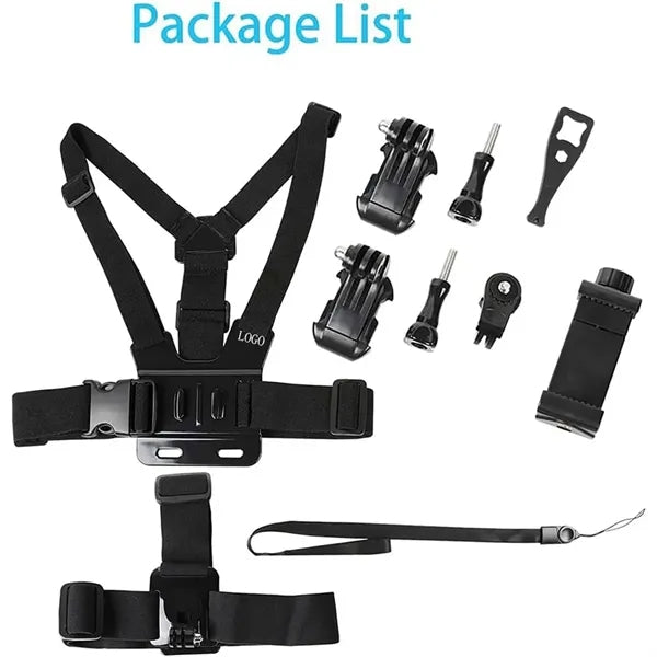 Mobile Phone Chest Harness Mount Head Strap Holder for VLOG