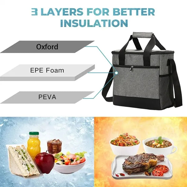 Camping picnic beach cooling large insulated lunch bag