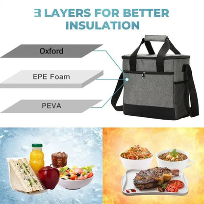 Camping picnic beach cooling large insulated lunch bag
