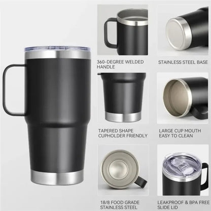 20 oz Tumbler with Handle Lid and Straw