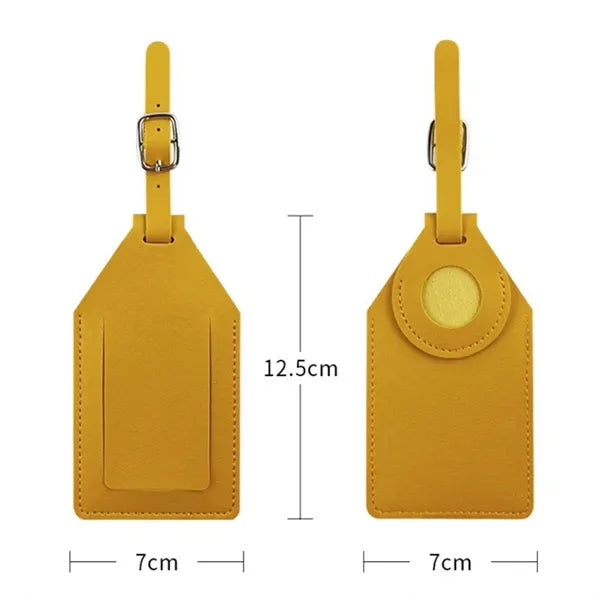 PU Leather Luggage Tags with Tracker Slot