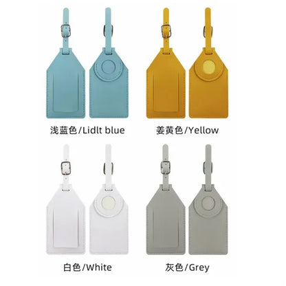 PU Leather Luggage Tags with Tracker Slot