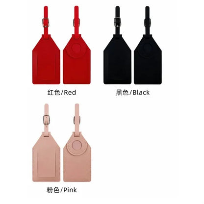 PU Leather Luggage Tags with Tracker Slot