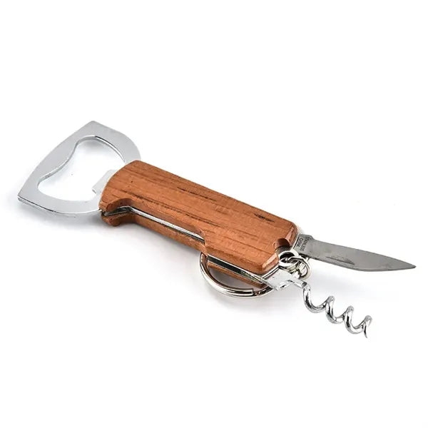 Multifunctional Wood Bottle Opener