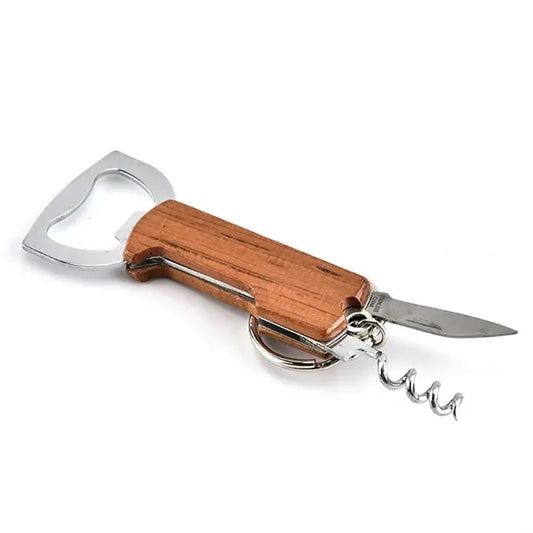 Multifunctional Wood Bottle Opener