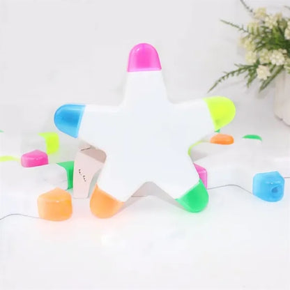 Five Colors Highlighter Marker Pen