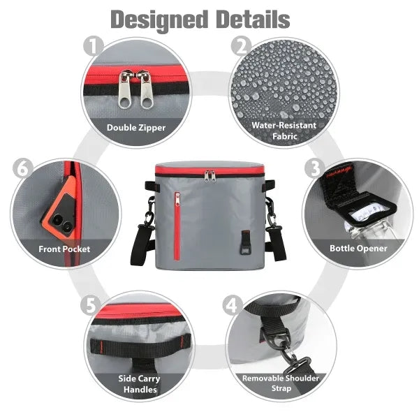 24 Can Waterproof Cooler Bag W/ Bottle Opener