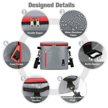 24 Can Waterproof Cooler Bag W/ Bottle Opener