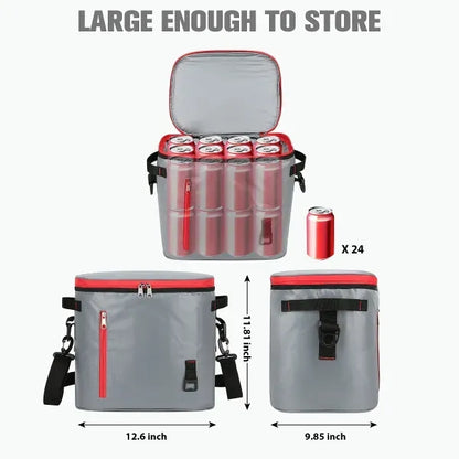 24 Can Waterproof Cooler Bag W/ Bottle Opener