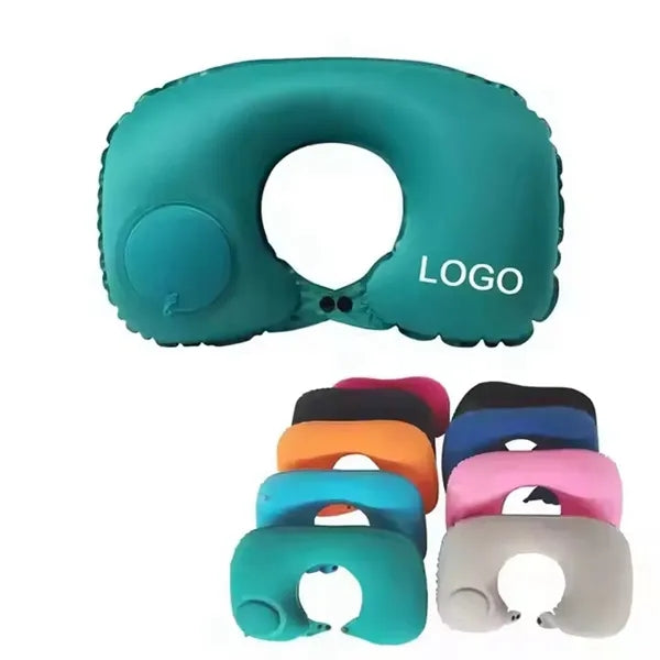 U-Shape Headrest Inflatable Travel Neck Pillow