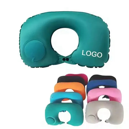 U-Shape Headrest Inflatable Travel Neck Pillow