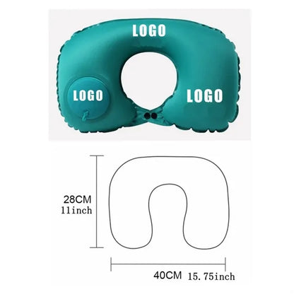 U-Shape Headrest Inflatable Travel Neck Pillow
