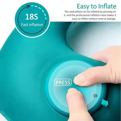 U-Shape Headrest Inflatable Travel Neck Pillow