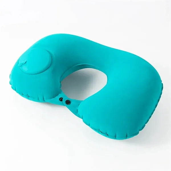U-Shape Headrest Inflatable Travel Neck Pillow