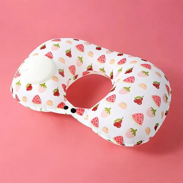 U-Shape Headrest Inflatable Travel Neck Pillow
