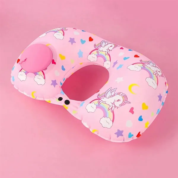 U-Shape Headrest Inflatable Travel Neck Pillow