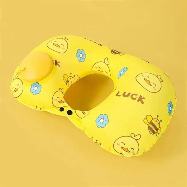 U-Shape Headrest Inflatable Travel Neck Pillow