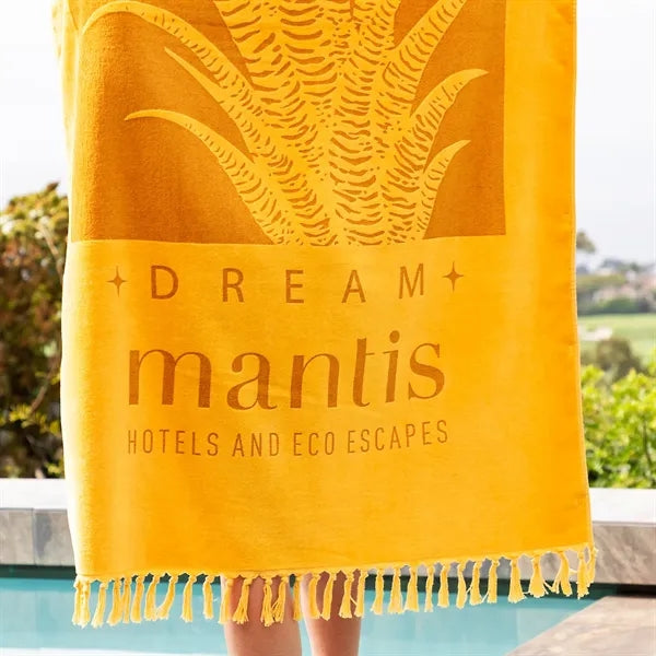 Fringe Recycled Cotton Terry Velour Beach Towel