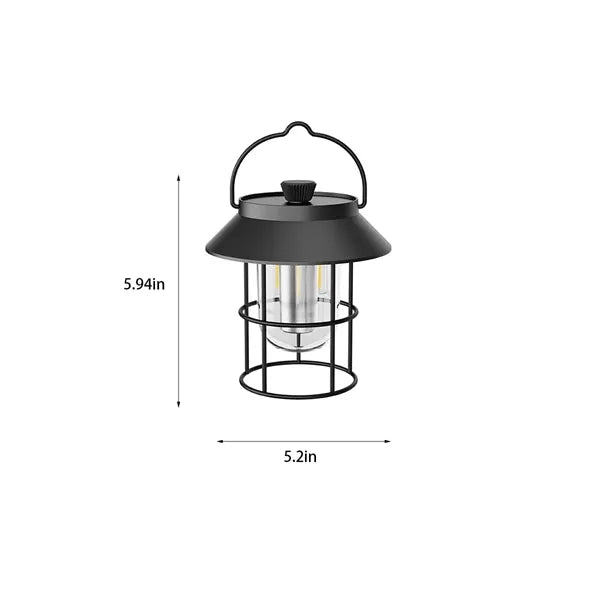 Three-color large capacity rechargeable camping lantern